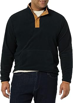 ジャケット・アウター SO ORIGINAL SNAP PULLOVER FLEECE JACKET Amazon.com: Amazon Essentials Men's Snap-Front Pullover Polar